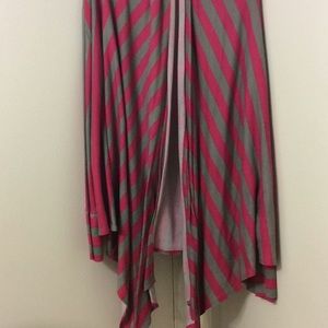 Grey and pink strip Blouse